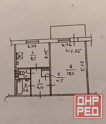 Продам 1 ком. чешку на Широком недорого .Вода постоянно. Донецк - изображение 1