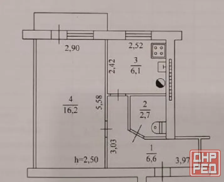 Продам 1 комн. кв-ра пр.Киевский / пр. Партизанский 32м2. Собственник Донецк - изображение 1