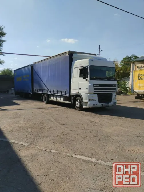 продается грузовой тентованный Даф с прицепом (сцепка) 118 кубов Донецк - изображение 1