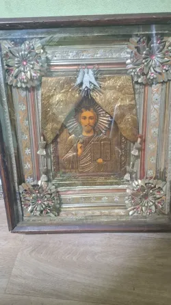 Большая антикварная народная икон Донецк