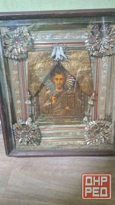 Большая антикварная народная икон Донецк - изображение 1
