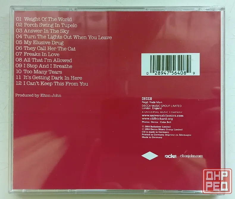 Elton John (2004) Peachtree Road - CD, фирм.(EU), Pop-rock Макеевка - изображение 2