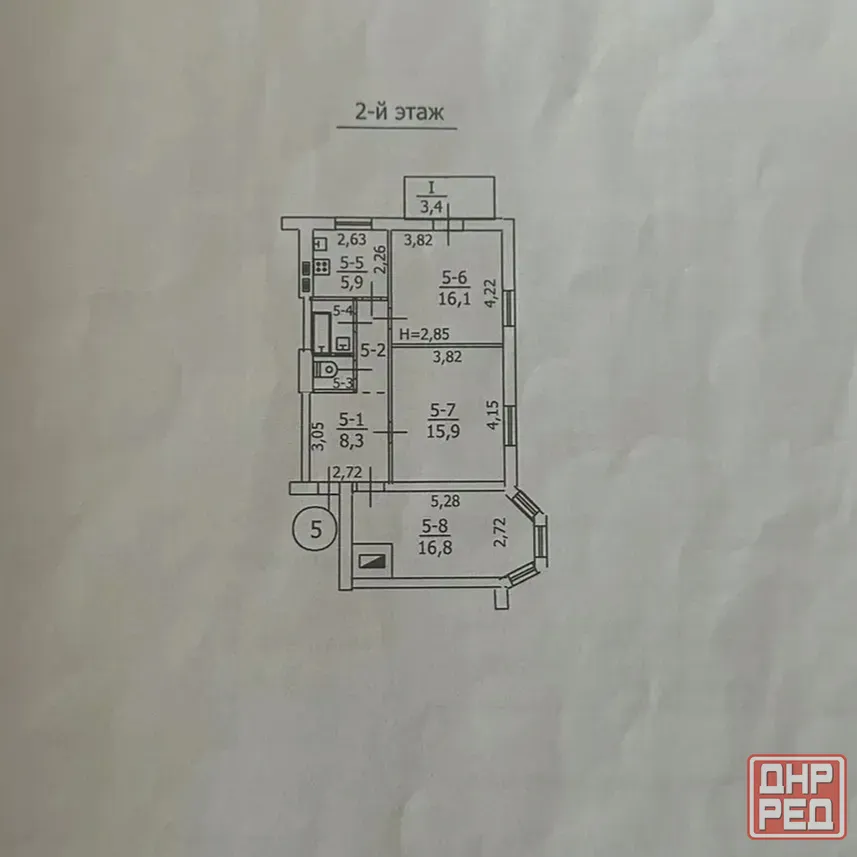 Продам 3-х комнатную квартиру на МИСи Макеевка - изображение 1