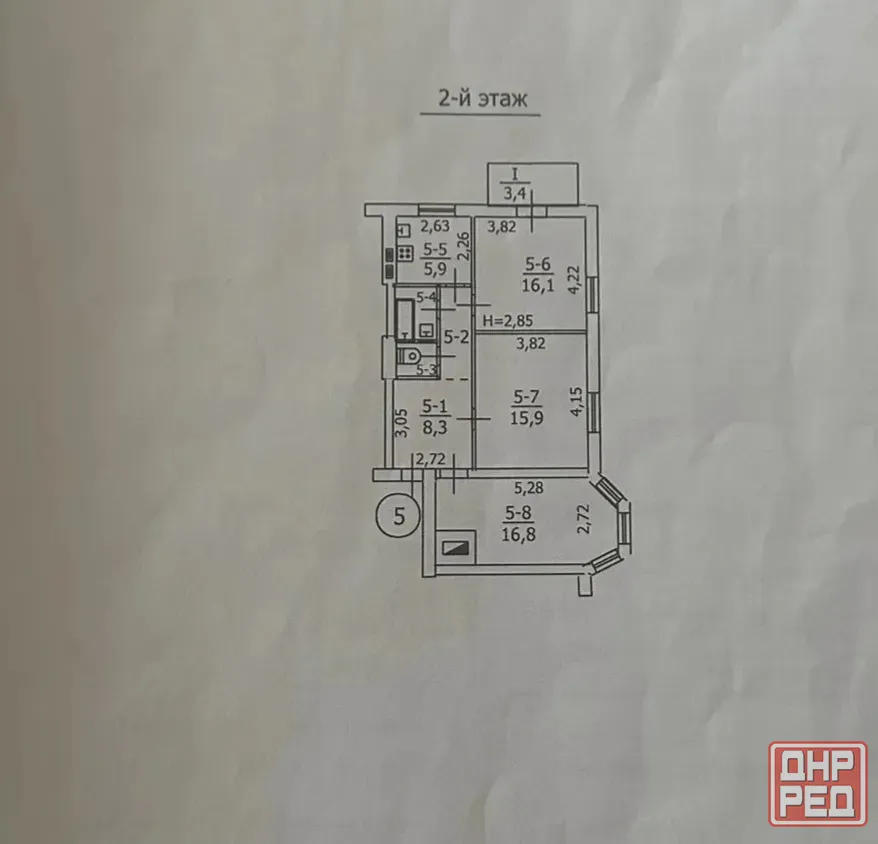 Продам 3-х комнатную квартиру на МИСи Макеевка - изображение 1