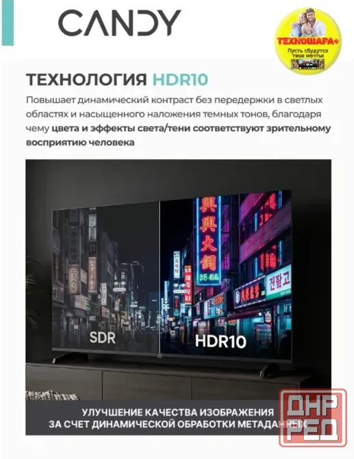 55" тв Candy UNO PRO 55C5GUX. Smart/GoogleTV|4K|HDR|Bluetooth|Голос Донецк - изображение 4
