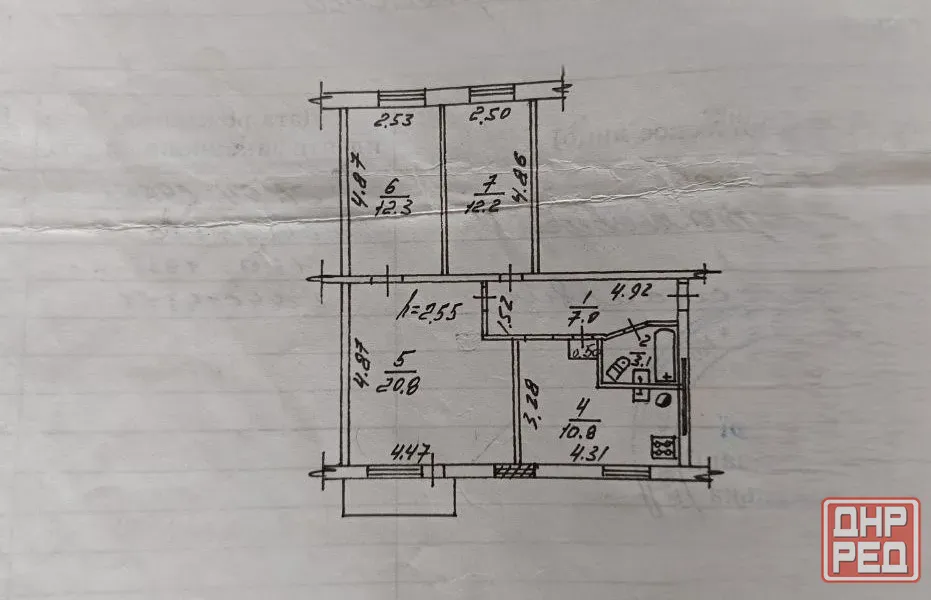 Продам 3-комнатную квартиру, переделанную из 4-комнатной. Донецк - изображение 8