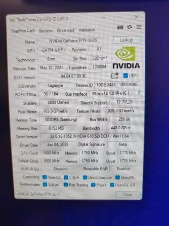 Видеокарта RTX 3070 Донецк