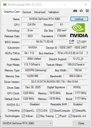 RTX 3060 Palit 12 gb Донецк