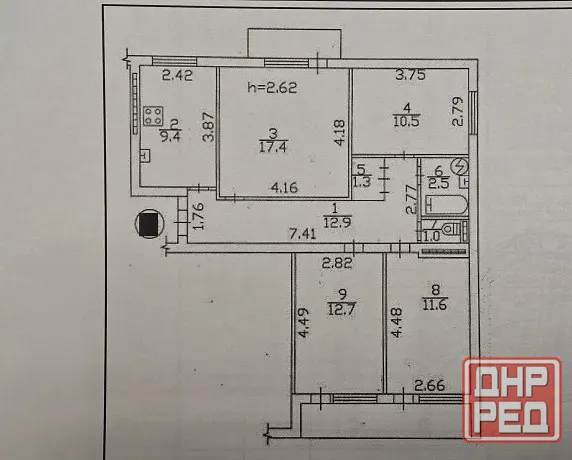 Продам уютную 4-х комнатную квартиру, Калининский район, Дс Спарта Донецк - изображение 1