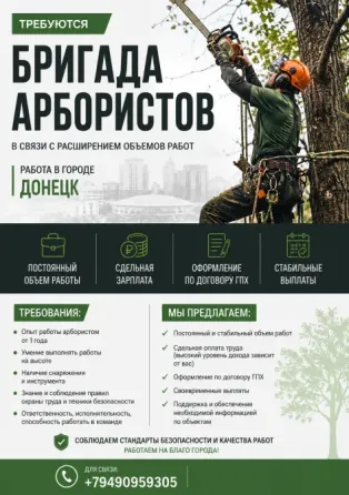 Бригада арбористов Донецк