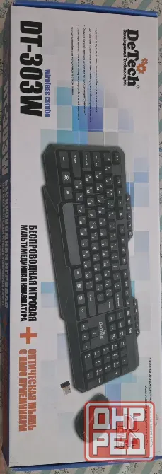 блютуз клавиатура и мышь detech dt-303w Донецк - изображение 1