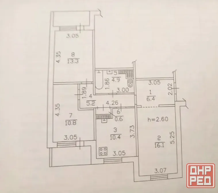Продажа 3 ком. квартиры в Кировском районе г. Донецк (ор-р Широкий ). Донецк - изображение 8