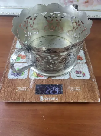 Конфетница Кубачи, 875 проба. 229 гр. Донецк