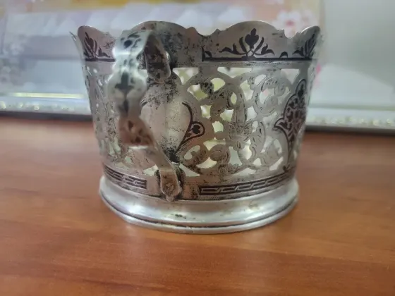Конфетница Кубачи, 875 проба. 229 гр. Донецк