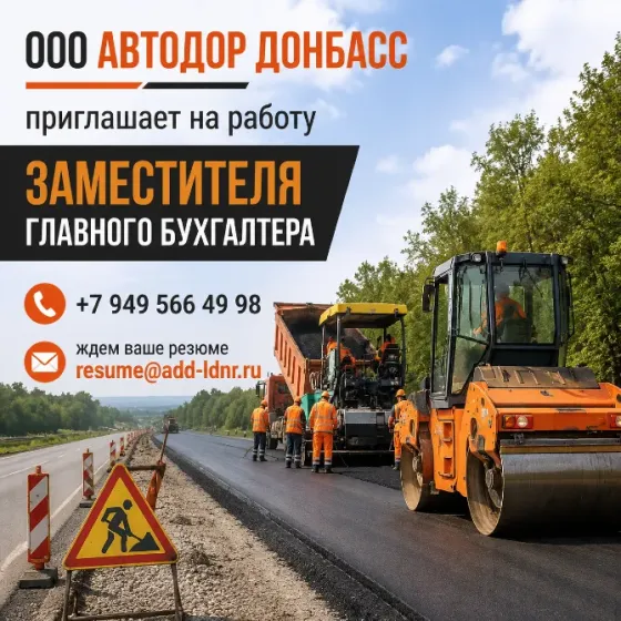 Заместитель главного бухгалтера Донецк