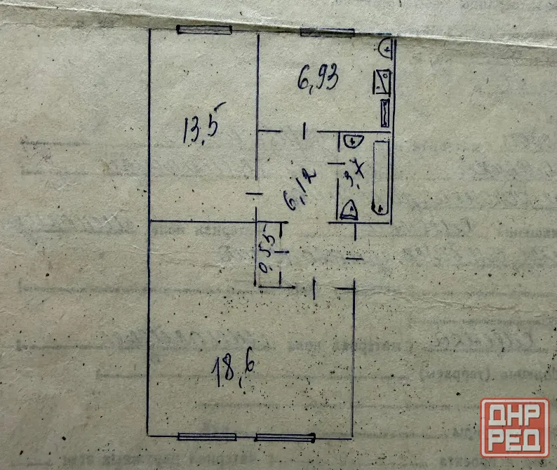 Продам 2-х ком. кв., Автономка, 1/2 эт., 50 м.кв. - Макеевка, ул. Грузская, Зеркальный цех Макеевка - изображение 8