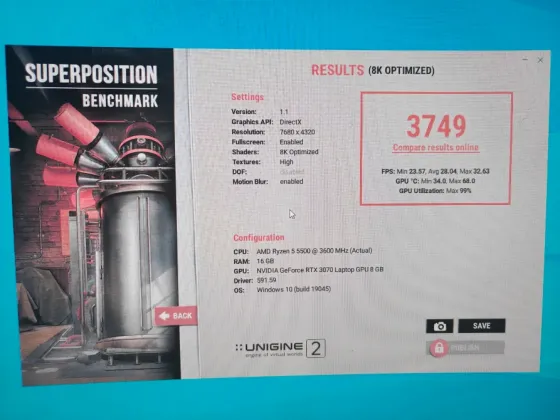 Видеокарта RTX 3070m Донецк