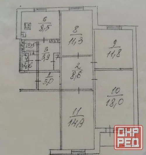 4-комнатная квартира,86м2,Ленинский р-н,мр-н Голубой.Цена 7,8 млн.Торг! Донецк - изображение 1