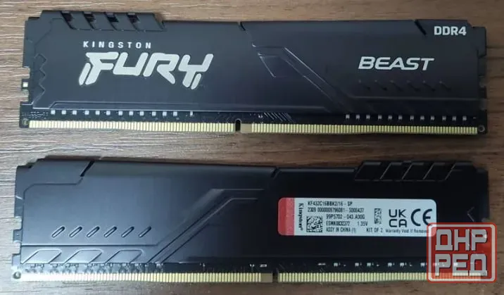 Kingston Fury Beast 8 Гб ddr4 2666 МГц (2х8 Гб) Донецк - изображение 1