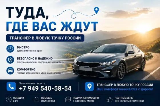 Трансфер в любую точку России Донецк
