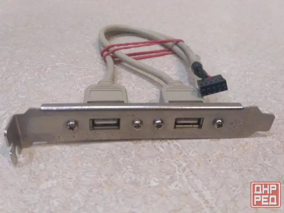 Планка расширения USB 2.0 2 порта на заднюю панель корпуса Донецк - изображение 1