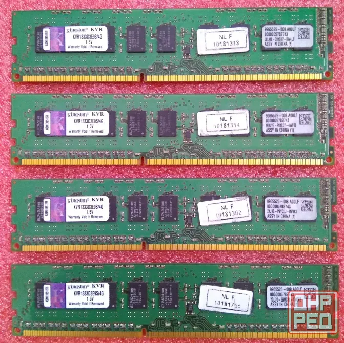 DDR3 4Gb 1333MHz CL9 ECC Kingston - KVR1333D3E9S/4G - обмен на 20шт нерабочей оперативной памяти озу Донецк - изображение 1