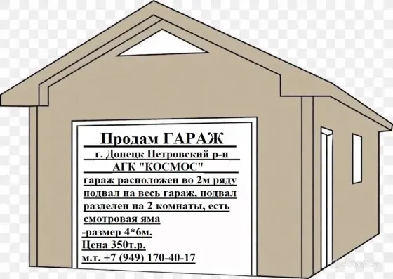 Продам гараж в автомобильном кооперативе Космос Донецк