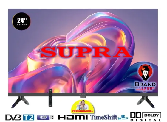 24" тв Supra STV-LC24LT0080W. ТюнерТ2|USB|HDMi|AudioS/PDIF|AV-вход Донецк