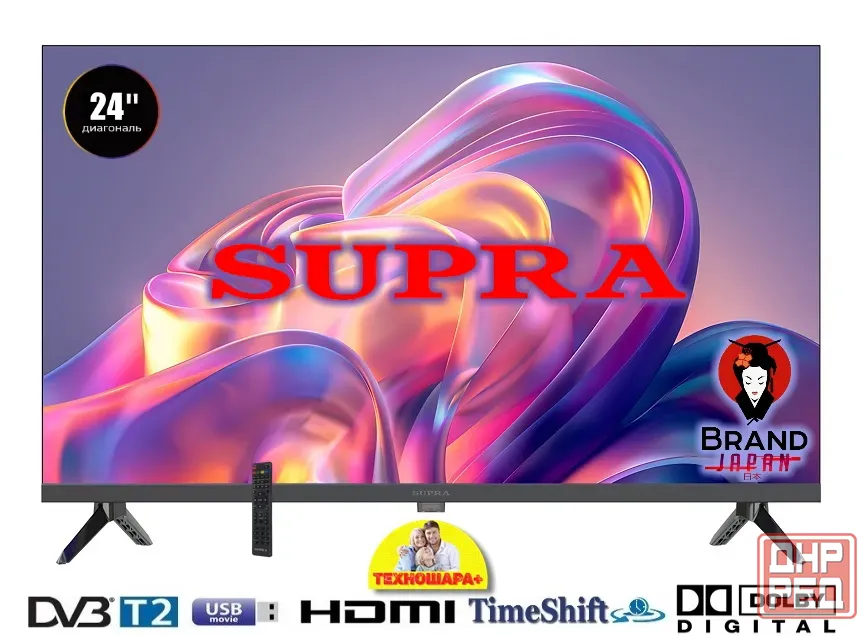 24" тв Supra STV-LC24LT0080W. ТюнерТ2|USB|HDMi|AudioS/PDIF|AV-вход Донецк - изображение 1
