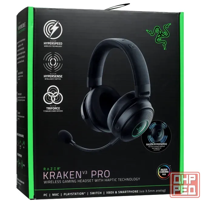 Беспроводная компьютерная гарнитура Razer Kraken V3 Pro, черная Донецк - изображение 1