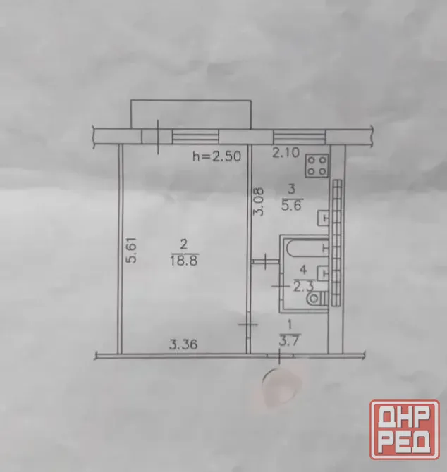 1-но комн. кв. на Островского (Текстильщик), 7/9 этаж., Амбулатория-33 Донецк - изображение 12