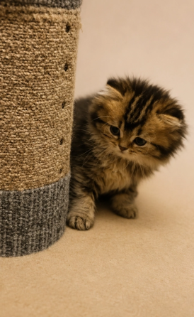 Шотландский прямоухий длинношерстный котёнок Мариуполь