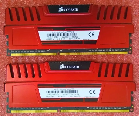 DDR3 4Gb + 4Gb 1600MHz Corsair - Обмен на 40шт любой нерабочей-ненужной оперативной памяти озу Донецк