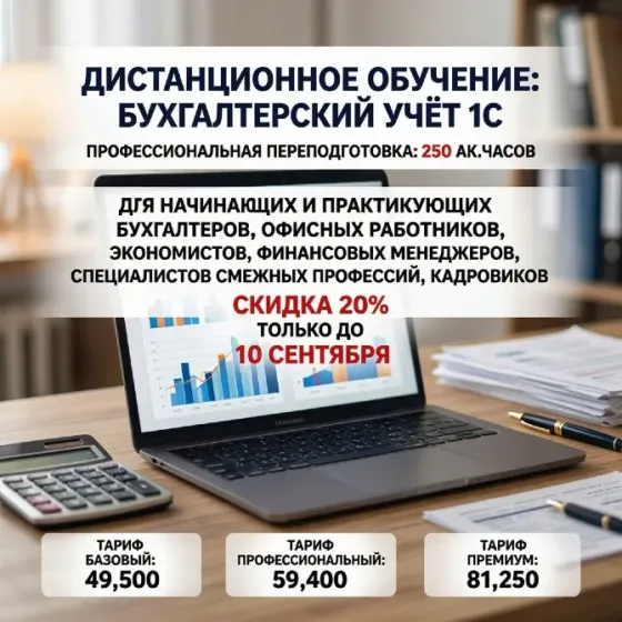 Курс профессиональной переподготовки «Бухгалтерский учёт + 1С» Макеевка