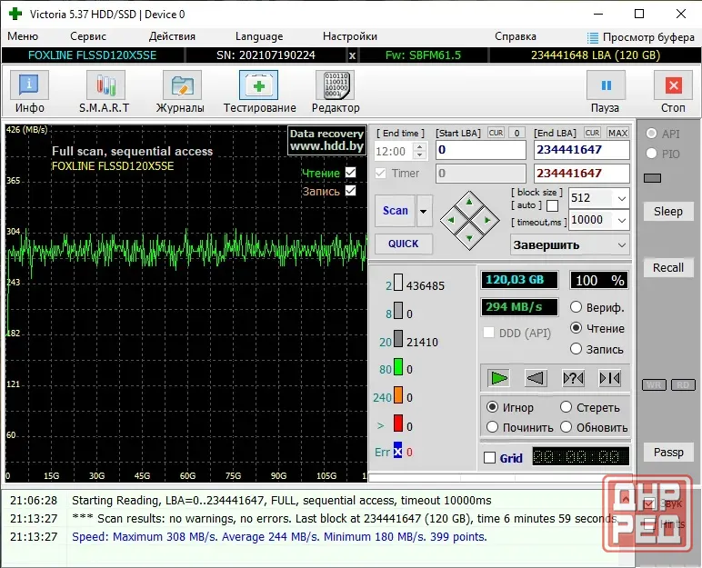 Внутренний жесткий диск (SSD-диск) Foxline 120 гб 2.5" Донецк - изображение 2