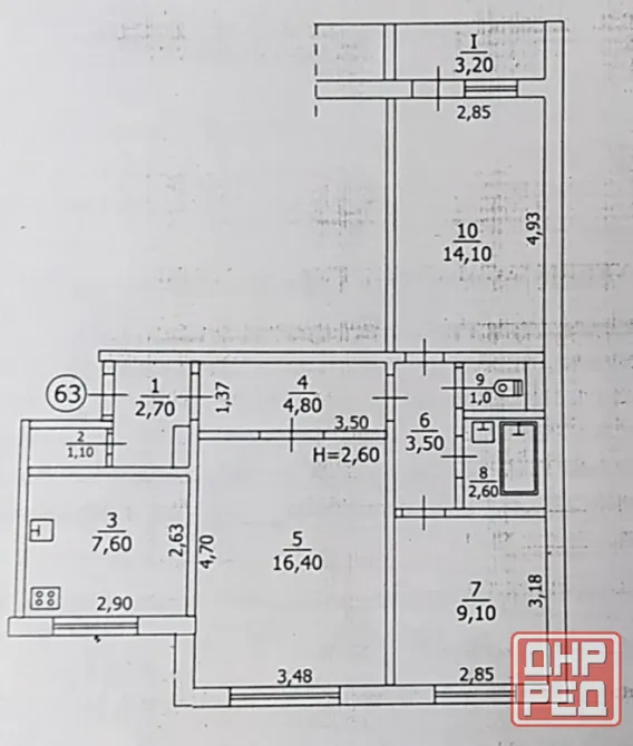 Продам 3-х комнатную квартиру на "3/5", Грибиниченко Макеевка - изображение 7