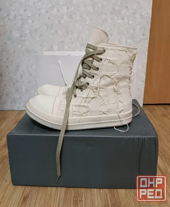 Кроссовки Rick Owens ramones distressed high Донецк - изображение 1