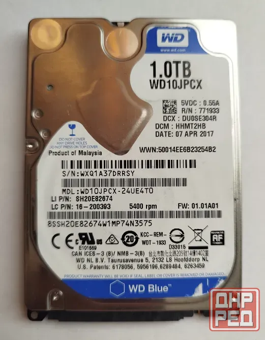 Жесткий диск WD Blue 1TB 2,5" Донецк - изображение 1