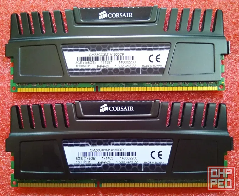 DDR3 8Gb + 8Gb 1600MHz Corsair -16Gb- Обмен на 70шт любой нерабочей-ненужной оперативной памяти озу Донецк - изображение 1