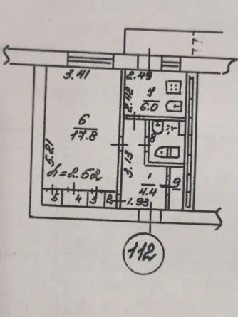 Продается 1-комнатная квартира в Левобережном районе Мариуполь
