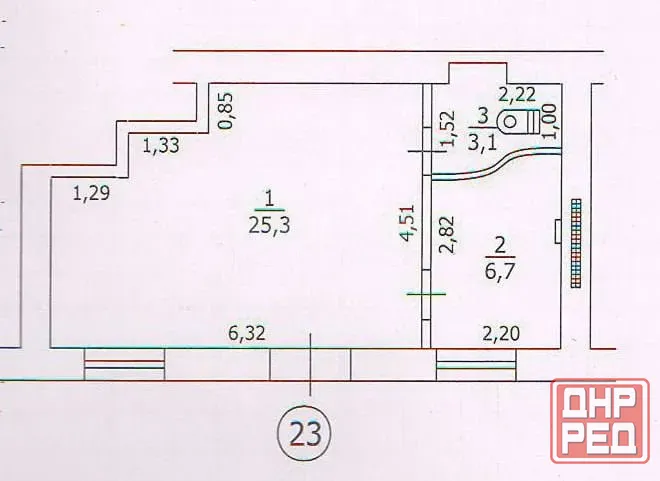 Помещение 35.10 м2 ул. Оборонная Луганск - изображение 2