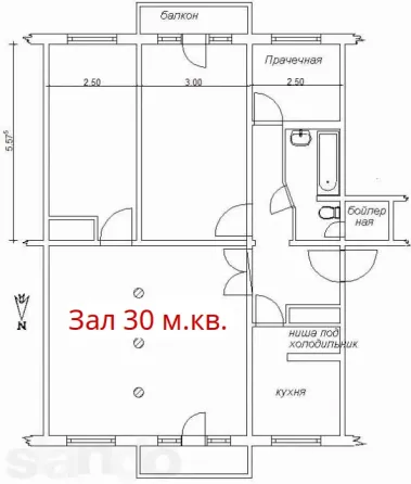 Трехкомнатная 91 м.кв. Макеевка