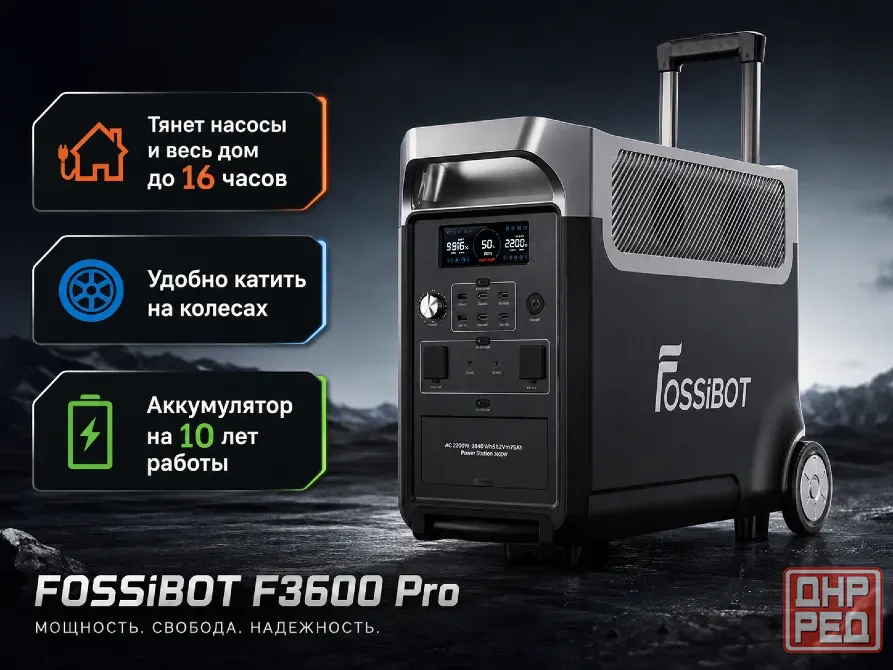 Зарядная электростанция Fossibot F2400 (2.4 кВт) для бизнеса Донецк - изображение 1
