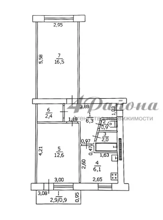 Продам 2х комн ГородокОр 2/5-эт 50 кв.м. Луганск