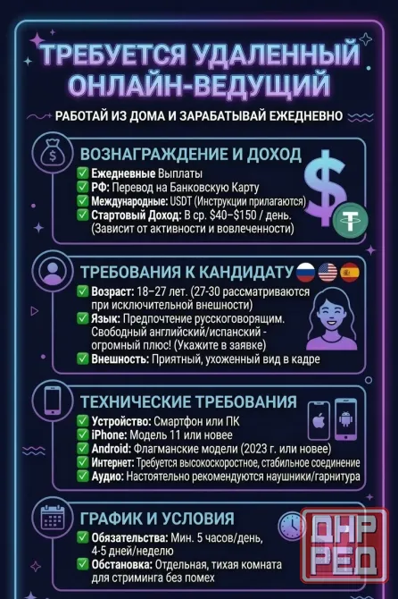Онлайн ведущая (только девушки) Донецк - изображение 1