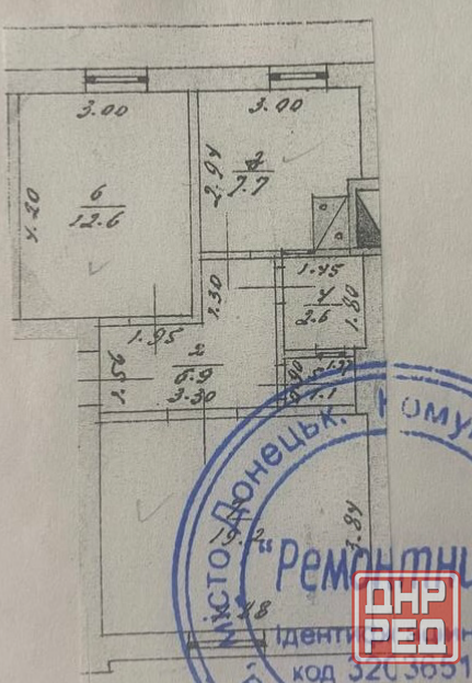 2к квартира, Азотный, 50м2, 1/2, под ремонт Донецк - изображение 8
