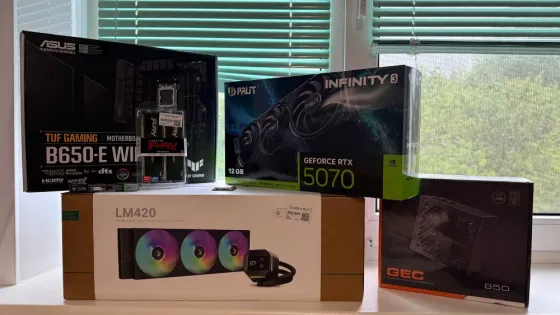Игровой компьютер на Ryzen 7 7800X3D и RTX 5070 Макеевка