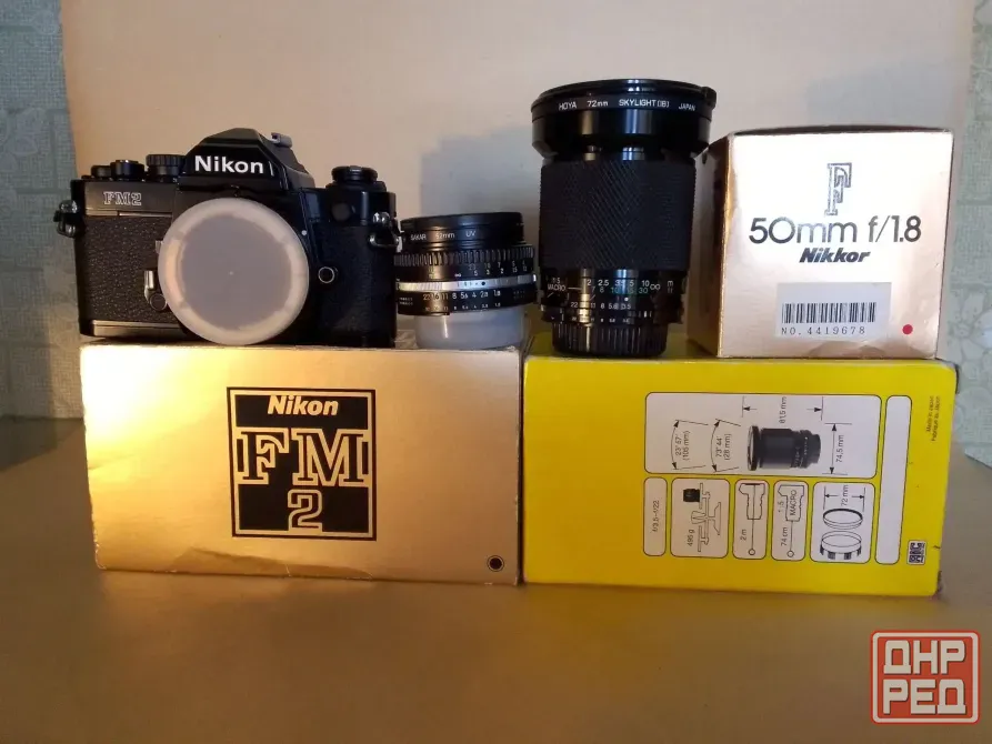 Пленочный фотоаппарат Nikon FM2 и два объектива : Nikon F 50mm, f/1.8; Soligor 28-105mm, f/3,5x4,5mm Донецк - изображение 1