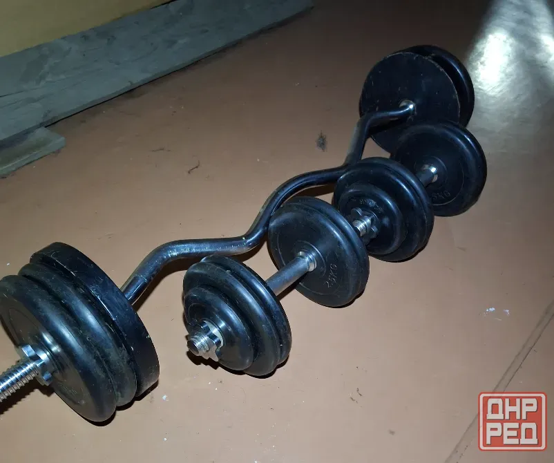 Продам 2 разборные гантели по 15 кг. + штангу с блинами50 кг. Донецк - изображение 4