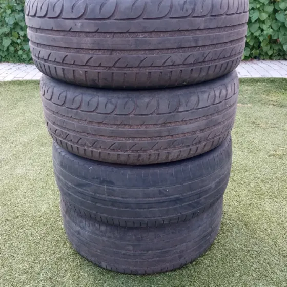 Продам легкосплавные диски R 17 (5х114,3; 7jх17 et 46 d 67,1) с установленными летними шинами б/у Ясиноватая